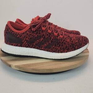 adidas Pure Boost Uncaged Tactile Red Dark Burgundy-Black Mens Size 11